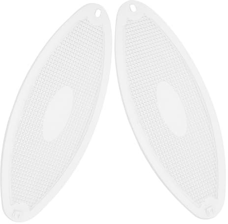 TOPPERFUN 2pcs Oval Plastic Range Hood Light Cover, Cooker Hood Lamp Shade Replacement for Kitchen or Restaurant, Easy Install, Keeps Lamp Clean