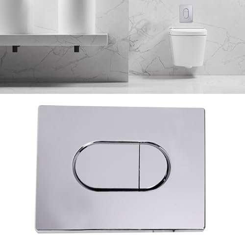 Actuator Plate Toilet Flush Release Compatible with Grohe, 2 Quantity and Start & Stop Actuation for Small Inspection Chute Vertical Mounting (Galvanised Silver)