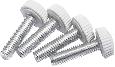 Senkkopfschrauben Handknopfschrauben, 10/20/30 Stück, M4, M5, M6, Länge 6–30 mm, weiße Bakelit-Handschraube, runder Linsenkopf, Kunststoff, Rändelknopf, Handschraube, Bolzen, Rändelschraube festziehen