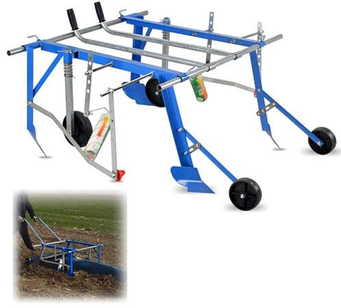 HMKDQBD Mulching Machine - Hand-Pulled Adjustable Depth Agricultural Machinery for Gardens, Greenhouses, and Orchards - Automatic Mulch Film Application