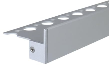 Alupona LED Treppenprofil Ely eloxiert - 150 cm, satinierte Abdeckung, mit Endkappen - Fliesenprofil für LED-Beleuchtung für elegante Treppen