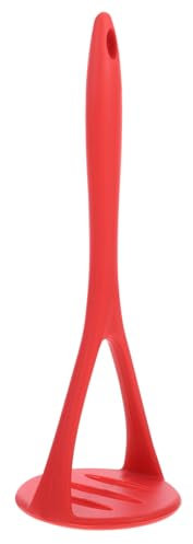 VERDANVERSE Silicone Potato Ricer Vegetable Masher Red Food Pressing Tool Kitchen Gadget for Mashed Potatoes and Fruits