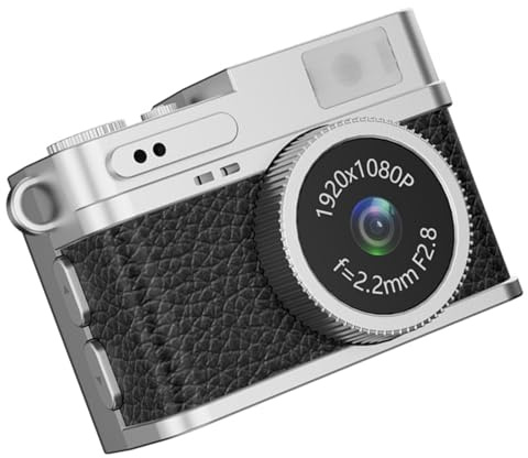 Appareil photo vintage de poche 38 mm Design compact Résolution vidéo 1080p Écran couleur Simple Système d'opération 4 boutons Caméra vintage