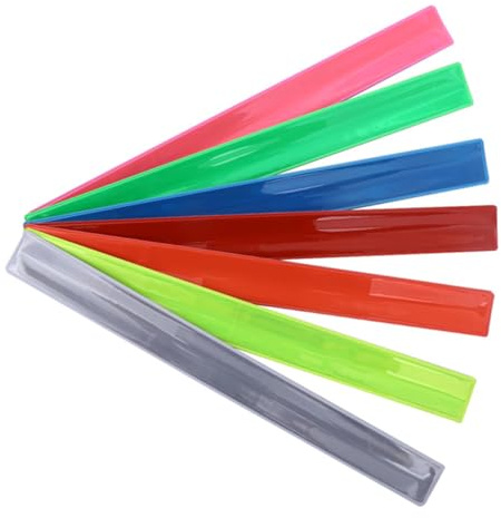 TOYANDONA 7 Pezzi Braccialetti Slap Luminosi per Fascia da Polso Notturna Resistente e Sicura Accessori Divertenti per Feste Compleanno Ragazzi e Ragazze Adatti Jogging e Colore Casuale