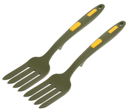 MOLUCKFU Tenedores de Cocina de Silicona Resistente al Calor 2 Unidades Tenedores Flexibles para Cocinar Pasta y Ensaladas Utensilios Prácticos para Uso Diario en Cocina