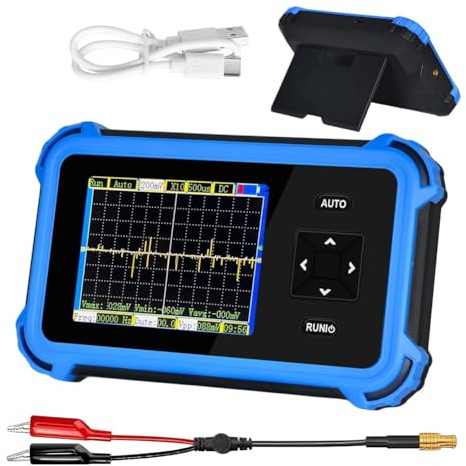 UieoKakeh Mini Oscilloscope Portable de 1 MHz, 8,33 /S, ±400 V (800 Vpp X 10), 150 G, Idéal pour le Bricolage Automobile et les Laboratoires Étudiants.