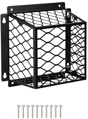 Vogelschutzgitter für Trockner, verzinkter Stahl, für Badezimmer, Abluftventilatorabdeckung mit Schrauben, witterungsbeständig, für Küche, Badezimmer, 177 x 177 x 127 mm, Schwarz