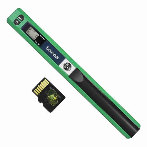 Domary Bärbar Handhållen Skanner, A4-storlek 900DPI Trådlös Stavskanner med 8 GB TF-kort och Skyddsväska för Affärsdokument Kvittoböcker