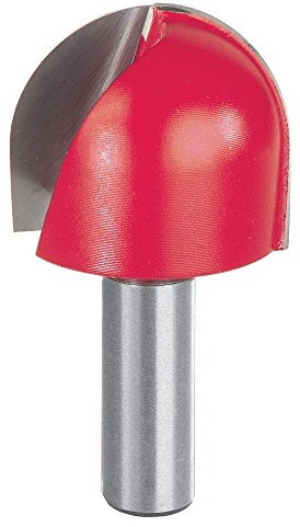 Freud 18-134 : Fraise de défonceuse à bout rond, rayon 3/4 (6,35 mm), tige 1/2 (12,7 mm)