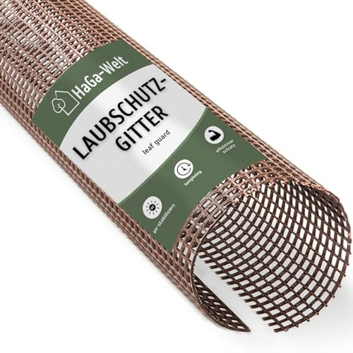 HaGa Dachrinnen Laubschutz | 100mm-125mm in 1m Länge | 10 STK – Laubschutzgitter für Dachrinnen – Laubfang in schwarz – UV-beständig – langlebiges Material - Laubschutzgitter – Regenrinnen Laubschutz