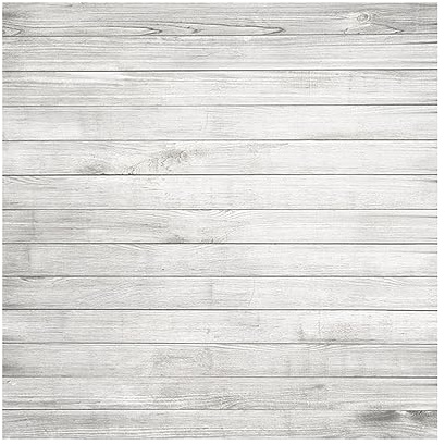 YongFoto 1,5x1,5m Vinyl Foto Hintergrund Holzboden Weißes Hölzernes Hellgraues Rustikales Hölzernes Holz Brett Fotografie Hintergrund für Photo Booth Baby Party Banner Kinder Fotostudio Requisiten