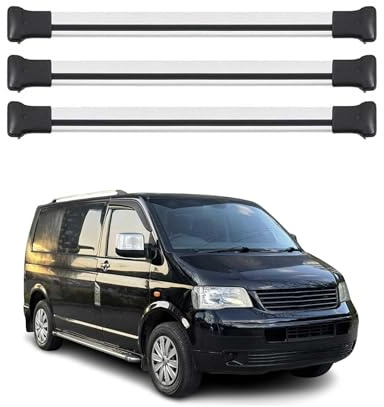 OMAC Dachträger für VW T5 T6 T6.1 Multivan Transporter Caravelle Aluminium | bis 75 kg Traglast, Querträger, Grundträger