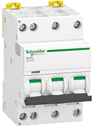 Schneider Electric - Acti9 iDT40T - disjoncteur modulaire - 3P+N - 20A - courbe C - 4500A/6kA - A9P22720