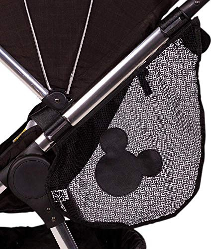 J.L. Childress Disney Baby Side Sling Cargo Net, Stroller Organizer & Storage, Mickey Black