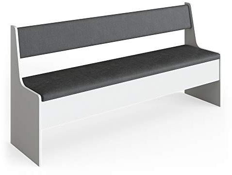 Vicco Dining room corner bench Roman, White, 41.5 x 166.6 cm, suitable for space-saving corner solutions in dining areas