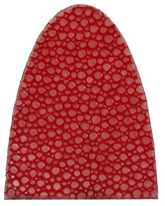 Felex Pfeilauflage aus Leder rot/stabiles Rochenleder/selbstklebend/Stigray Polished