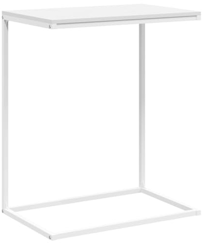 vidaXL Mesa Auxiliar Central Sala de Estar Salón Sofá Café Mesita Lateral Muebles Mobiliario Habitación de Madera Contrachapada Blanco 55x35x66 cm