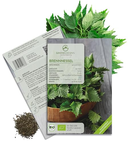 BIO Brennnesselsamen - Heilkräuter Saatgut aus biologischem Anbau ideal für den heimischen Kräutergarten, Balkon & Garten (2000 Korn)