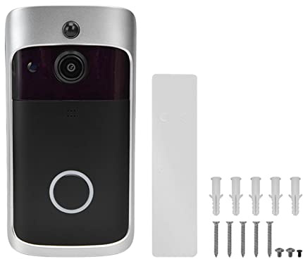 1080P Video Doorbell, V5 Smart WIFI Video Doorbell, HD Video Doorbell 2.4GHz 720P Night Vision Easy Installation Wireless Motion Detection Doorbell for Home