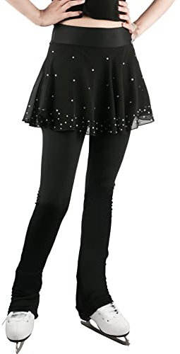 Figure Skating Hip Protection Pants Girls Diamond Three-Color Competition Performance Black