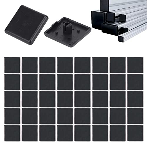 40 Stück Aluminium Profil 3030 Endkappe,Aluprofil Kappen 30x30 mm,Rohrkappen aus hochwertigem Kunststoff,für 3030 europäische Standard-Industriealuminium-Profile, schwarz, 30 x 30 mm