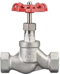 Aurorad 1/2 - 2 '' BSP Innengewinde 304 Edelstahl S-Typ Absperrventil SS304 DN15-DN50 Wasser-Gas-Öl-Absperrventile mit Gewinde (Color : 1, Size : SS304)