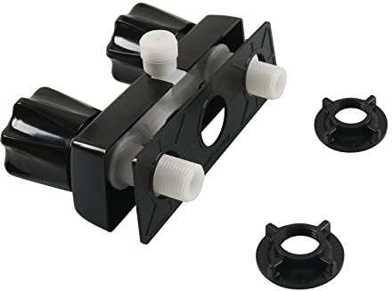 ALI2 RV Dusche Wasserhahn, RV Camper Dusche Wasserhahn Ersatz, Doppelknopf RV Dusche Wasserhahn Ventil Diverter, schwarz