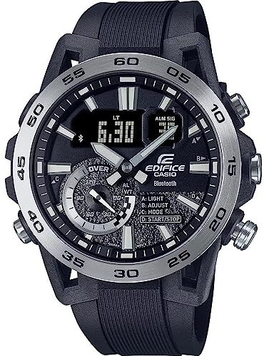 Casio Men Analogue-Digital Quartz Watch with Plastic Strap ECB-40P-1AEF