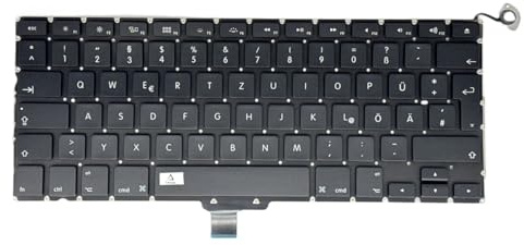 T-ProTek DE - Schwarz Tastatur Ohne Beleuchtung kompatibel für MacBook Pro 13 A1278 Mid-2009