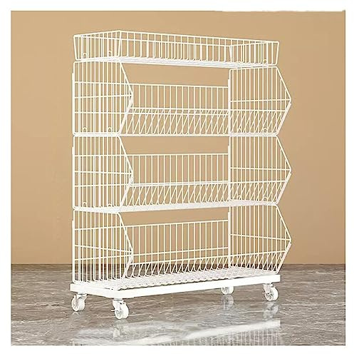 Cesto Di Verdure Da Frutta, Carrello Impilabile Del Cesto Del Filo Metallico Scaffali Promozionali Per Supermercati Multistrato Espositore Rack Per Farmacia Per La Cucina ufficio Domestico ( Colore :