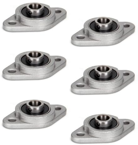 KOMUNJ 6 cuscinetti a flangia KFL08 da 8 mm, autoallineanti, cuscinetti a flangia rombica, per elaboratori di film, macchine rotanti, macchine da stampa, ecc