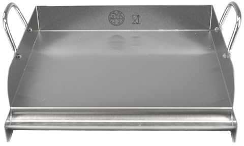 GVK ECO Plancha de acero inoxidable, 32 cm, accesorio para barbacoa