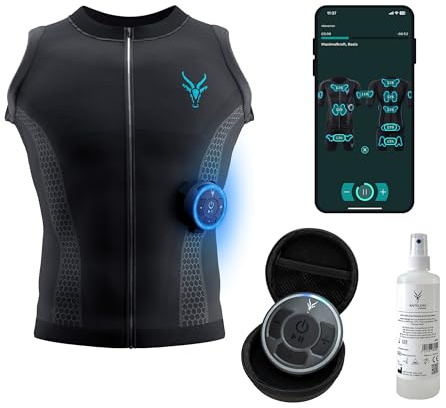Antelope Evolution EMS Tank Top Herren Größe S-XXL – EMS Trainingsgerät, Bauchtrainer und Rückentrainer, Fitnessgerät für Zuhause oder im Studio, Heimtrainer,unterstützt beim Abnehmen und Muskelaufbau