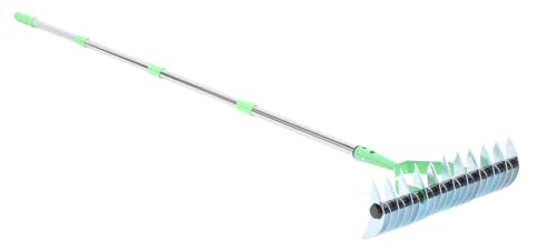 Thatch Rake Tool Lawn Rake Soil Rake Leaf Rake Scarrier Garden Descaling Dead Grass 1.7M 66.9In Long Handle Utensil Steel Alloy Rake Rake Rake Gardening Rake Garden Rake Tool