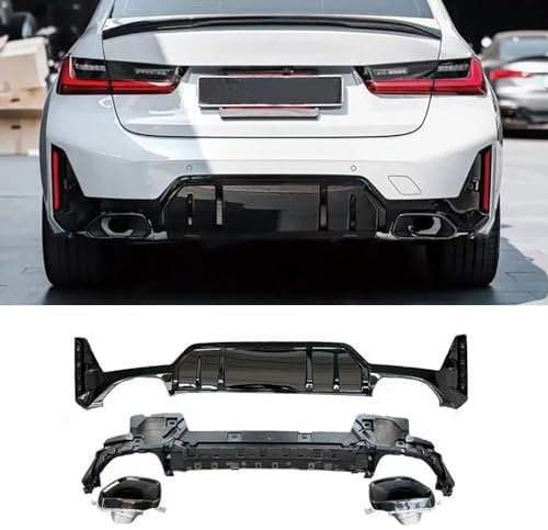 THetie Auto Heckstoßstange Diffusor Lippe, Kompatibel mit BMW 3 Series G20 LCI 2023 2024, Automotive Exterior