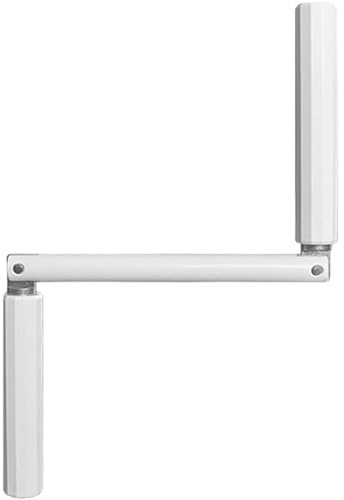 Poignée de Manivelle articulée - Tourillon Ø 12,9 mm - Embout tube profilé - Blanc Finition Brillant - Aluminium - Longueur 140 mm - Goupille invisible - Mécanisme de Volet Roulant et Store - Geiger