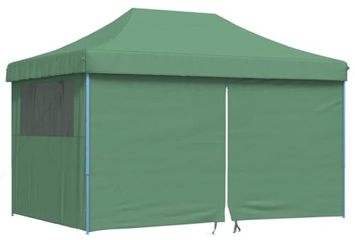 vidaXL Tienda de Fiesta Plegable Pop-Up con 4 Paredes Laterales Verde, Tienda, Tienda de jardín, cenador de Camping, toldo cenador, cenador toldo