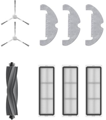 Dreame Zubehörset für Roboter D10 Plus Gen2 Enthält 3x Mopptücher, 3x Filter, 2x Seitenbürsten, 1x Hauptbürste, Original Dreame Zubehör