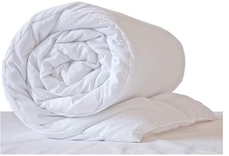 Quality Beddings Double Duvet 1.5 Tog, Anti Allergy Hypoallergenic Duvet with Hollowfiber Filling, Made in the UK Summer Quilt, Soft Premium Quality (200x200 cm)