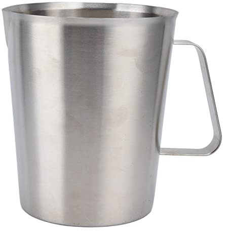 Milk Frothing Pitcher, Stainless Steel Milk Frothing Pitcher Milk Frother Cup with Clear Scale Latte Art Pitcher Milk Steaming Pitcher (1500ML)