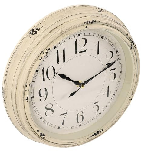 ABOOFAN Runde Batteriebetriebene Wanduhr Dekorative Hängeuhr Im Schlichten Stil Nicht Tickende Schlafzimmeruhr Für Wohnzimmer Oder Kinderzimmer Einfache Installation