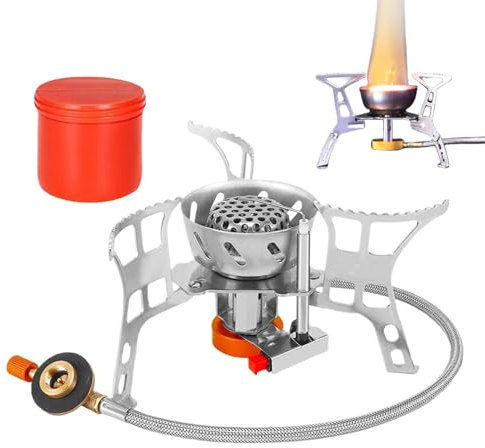 Vikbar axelryggsäck spis - lätt campingutrustning för utomhusbruk, bärbar campingspis | Kompakt axelryggsäck spis, vikbar spis, C-utrustning