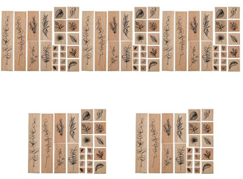 EXCEART 5 Set Timbro Tagliabiscotti Alfabeto Kit Timbri Personalizzati Carta per Album Costumista Timbri per Realizzare Cartoline Adesivi del Diario Adesivi Personalizzati Mini di Legno