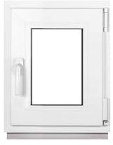 Framex Ventana de Sótano, de PVC, Blanca, 70 x 80 cm (700 x 800 mm), Doble Acristalamiento, Cristal Transparente (32 mm), Oscilobatiente, DIN Derecha - Premium