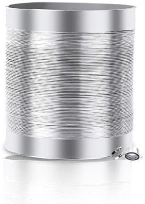 Aluminium Flexibel Luftschlauch Lüftungsschlauch Auspuffschlauch Hitzebeständiger Schlauch für Abluftventilator Mobile Klimageräte Wäschetrockner Lüftung mit Schellen und Klebeband(2m,250mm)