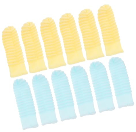 PERSELOSO -pack Haustierzahnbürsten aus Polyester Waschbar und Wiederverwendbar Flexible Fingerzahnbürste für Hunde und Kätzchen 12 Stück