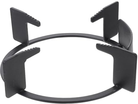 SEWOART Soporte de Instalar Redondo de Accesorio Estufa de Gas Hierro Negro Resistente al Viento, Fácil para Cocina y Hogar