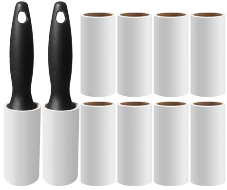 Haustierhaarrolle, Katzenhaarentferner,Lintbürsten für Haustierhaarrollen - Handwerkzeuge mit 2 Griffen, jeweils 60 Blätter, tragbarer Reinigerfänger für Wäsche, Kleidung, Möbel, Teppich