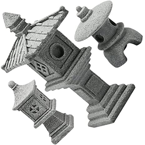 CIYODO Decorazioni Pagoda in per Zen da ed Esterno per Bonsai Patio e Sculture Miniatura Resistenti e Raffinate