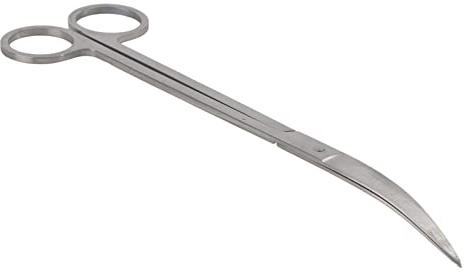 Tnfeeon Gebogene Aquariumschere, Scharfe Klingen für Präzises Trimmen, Ergonomisches Design für Komfort, Langlebige Edelstahlkonstruktion, für Aquascaping und Aquarienpflege (Gebogene Schere 25 cm)